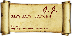 Göndör Jácint névjegykártya