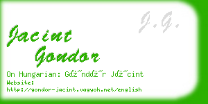 jacint gondor business card